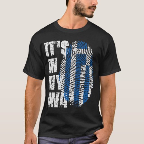 ITS IN MY DNA Greece Flag Boy Girl Gift T_Shirt