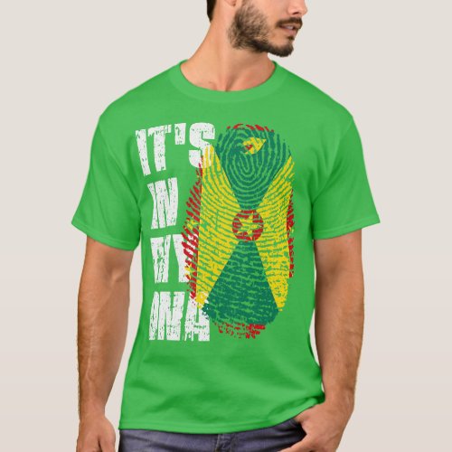 ITS IN MY DNA Grenada Flag Boy Girl Gift T_Shirt