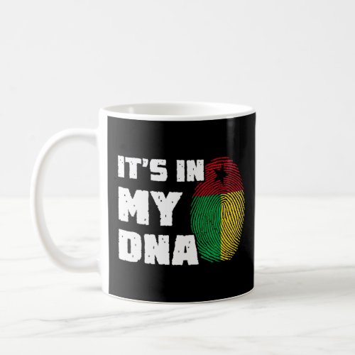 Its In My DNA Guinea Bissau Flag Fingerprint Men  Coffee Mug