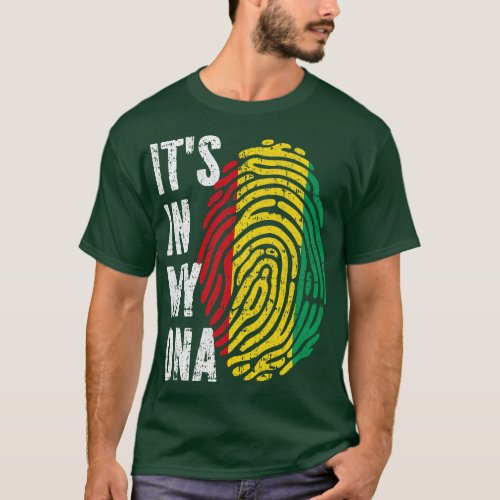 ITS IN MY DNA Guinea Flag Men Women Kids T_Shirt