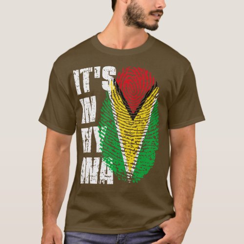 ITS IN MY DNA Guyana Flag Boy Girl Gift T_Shirt