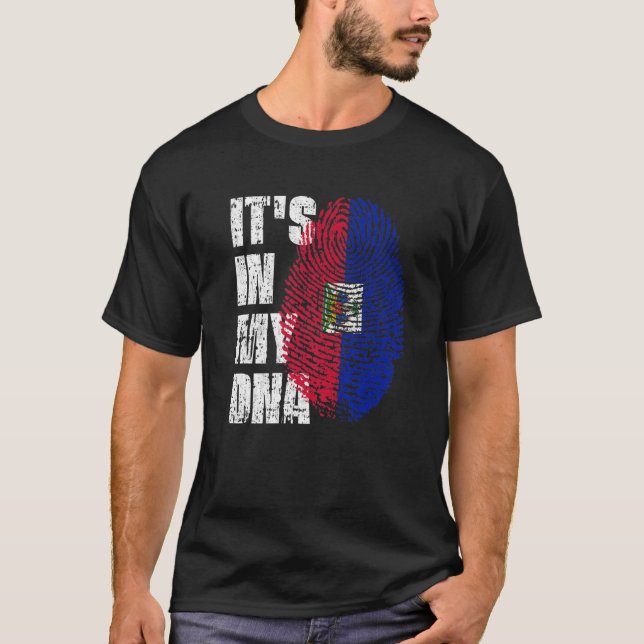 IT's IN MY DNA Haiti Flag Haitian T-Shirt (Front)