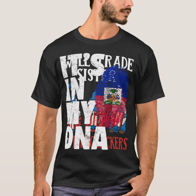 It'S In My Dna Haiti Haitian Flag Mens Mom Womens  T-Shirt (Front)