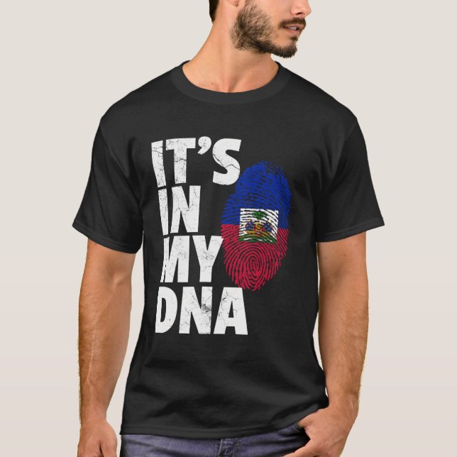 It'S In My Dna Haiti Haitian Flag Pride Country Mo T-Shirt (Front)