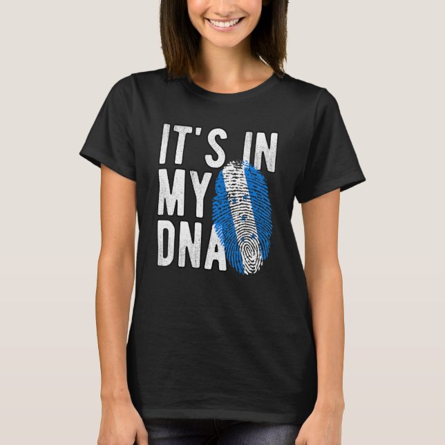 it's in my DNA Honduras flag Fingerprint T-Shirt (Front)