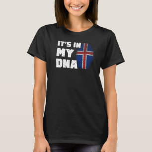 It's In My DNA Iceland Flag Fingerprint Men Women T-Shirt