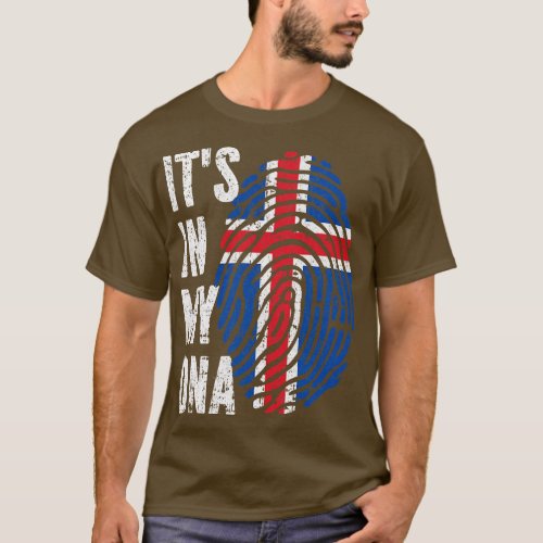 ITS IN MY DNA Iceland Flag Men Women Kids T_Shirt