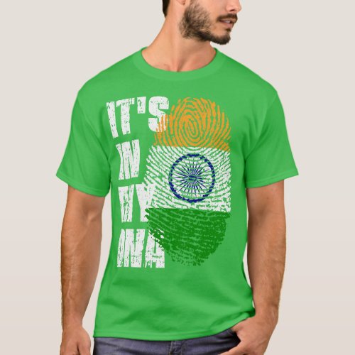 ITS IN MY DNA India Flag Boy Girl Gift T_Shirt