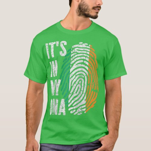 ITS IN MY DNA Ireland Flag Irish Raglan Baseball  T_Shirt