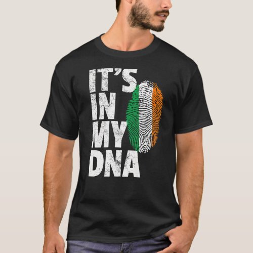 Its In My Dna Ireland Irish Flag   Men Women T_Shirt