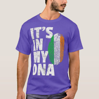 ITS IN MY DNA Irish Ireland Flag National Pride Ro T-Shirt