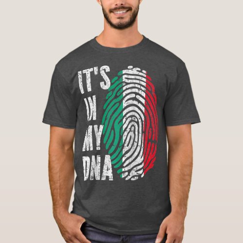 ITS IN MY DNA Italy Flag Italian Raglan Baseball  T_Shirt