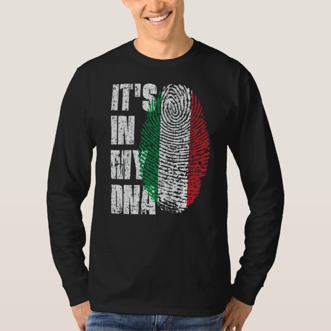 It's In My Dna Italy Flag Italian T-Shirt (Front)