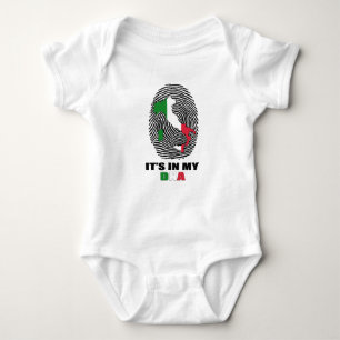 It's In My DNA Italy Patriotic Proud Italian Baby Bodysuit