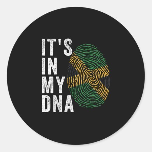 Its In My DNA _ Jamaica Flag Classic Round Sticker