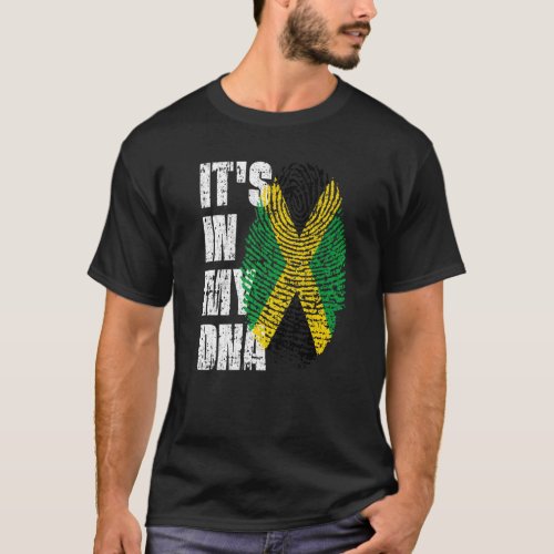 Its In My Dna Jamaica Flag Jamaican T_Shirt
