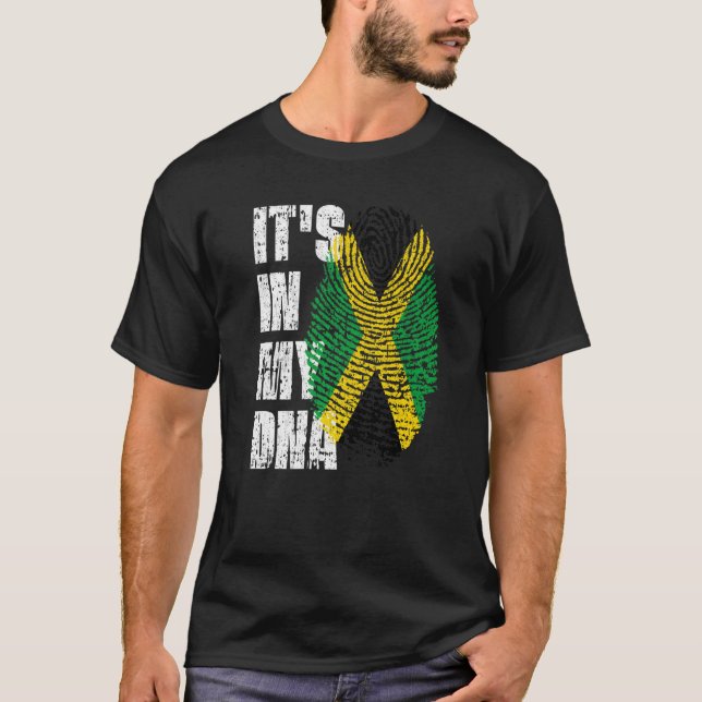 It's In My Dna Jamaica Flag Jamaican T-Shirt (Front)