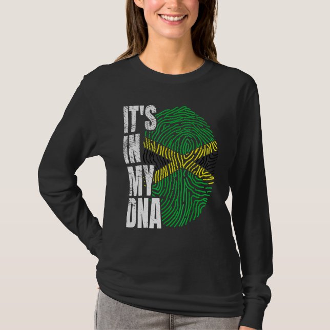 It's in My DNA Jamaican Flag Jamaica Black History T-Shirt (Front)