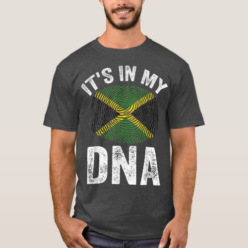 Its In My DNA Jamaican Gift Proud Jamaica Flag Me T_Shirt