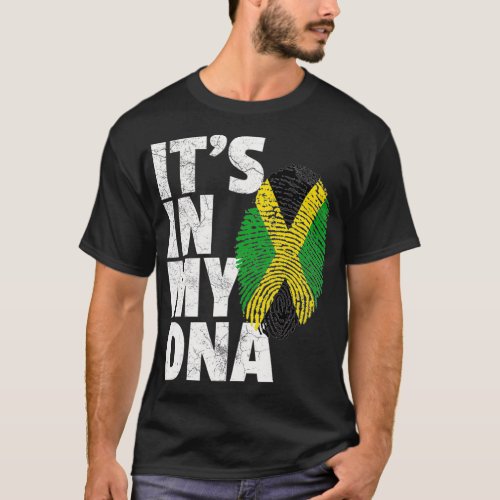 ITS IN MY DNA Jamaican Jamaica Flag Pride Nationa T_Shirt