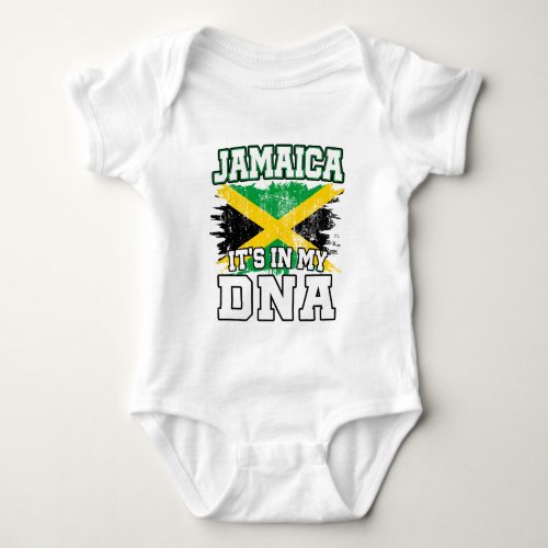 Its In My DNA Jamaican Pride Jamaica Flag Lover Baby Bodysuit