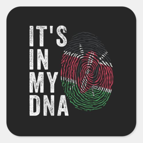 Its In My DNA _ Kenya Flag Square Sticker