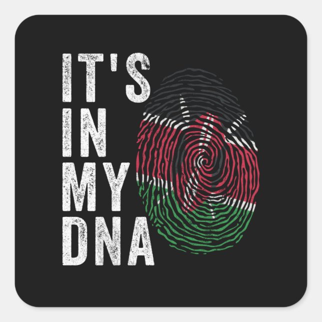 It's In My DNA - Kenya Flag Square Sticker (Front)