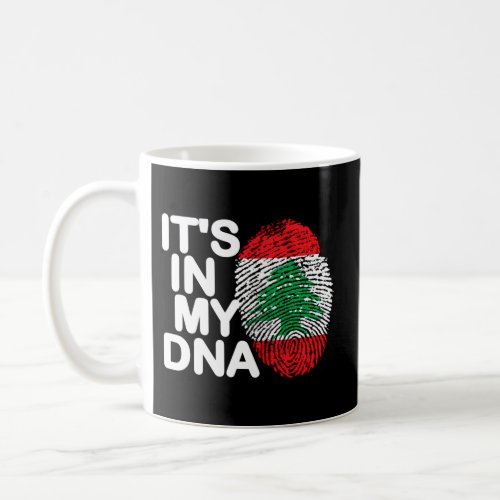 ItS In My Dna Lebanon Flag Lebanese Roots Lebanon Coffee Mug
