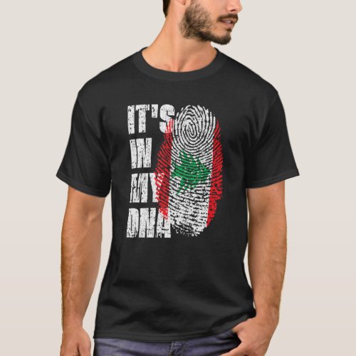 Its In My Dna Lebanon Flag Lebanese T_Shirt