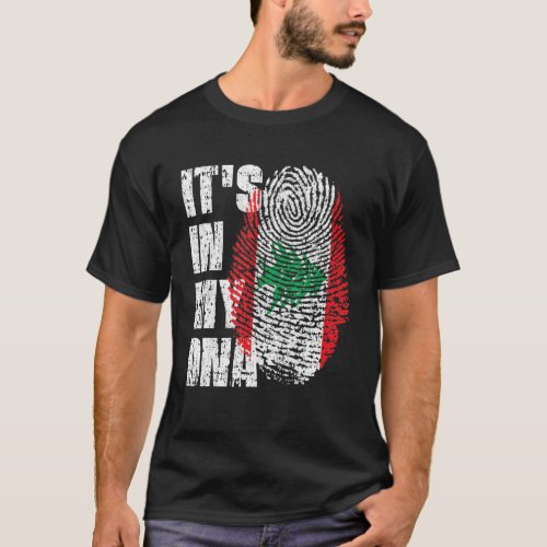 ITs IN MY DNA Lebanon Flag Lebanese T_Shirt