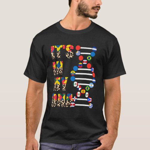 Its In My Dna Leopard Hispanic Heritage Month Pro T_Shirt