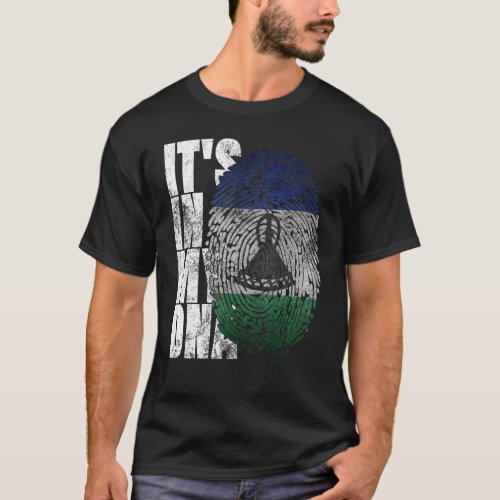 Its In My Dna Lesotho Graphic For Men Women Basot T_Shirt