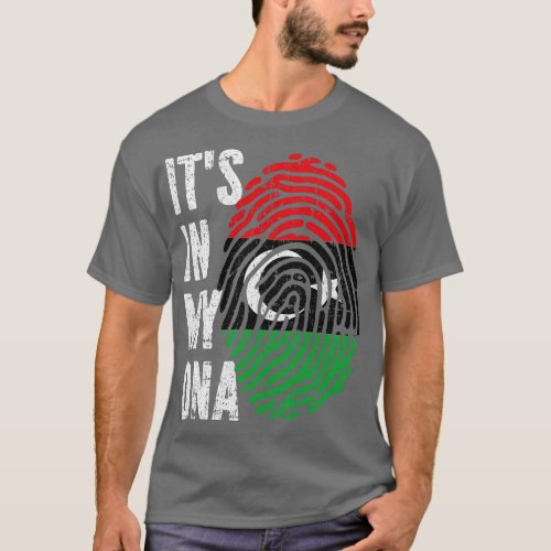 ITS IN MY DNA Libya Flag Men Women Kids T_Shirt
