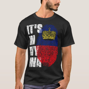 ITS IN MY DNA Liechtenstein Flag Boy Girl Gift T-Shirt