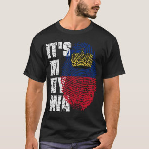 IT'S IN MY DNA Liechtenstein Flag Boy Girl Gift T-Shirt