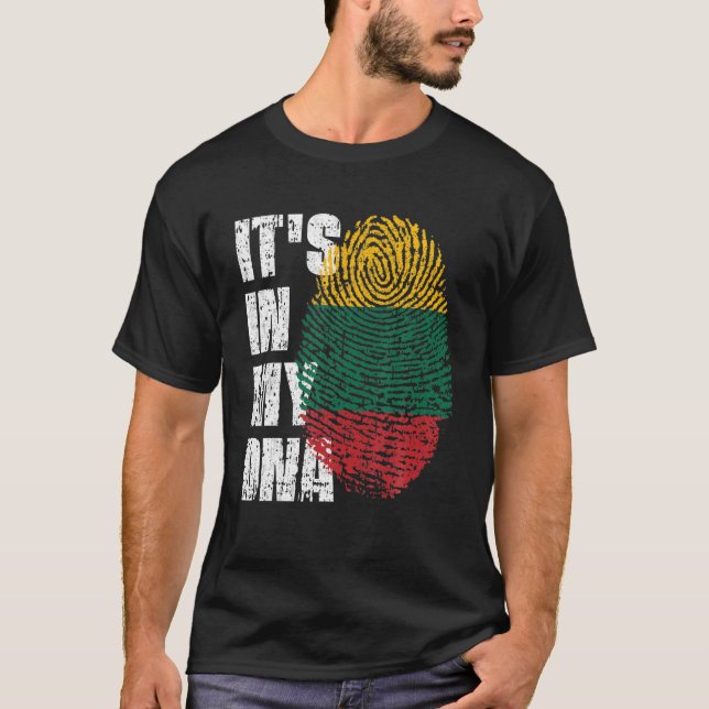 IT's IN MY DNA Lithuania Flag Lithuanian T-Shirt (Front)