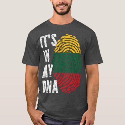 ITS IN MY DNA Lithuania Flag Men Women Kids T_Shirt