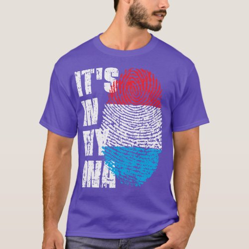 ITS IN MY DNA Luxembourg Flag Boy Girl Gift T_Shirt