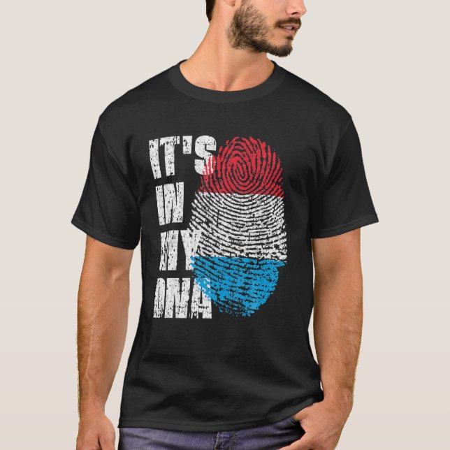 IT's IN MY DNA Luxembourg Flag Luxembourgish T-Shirt (Front)