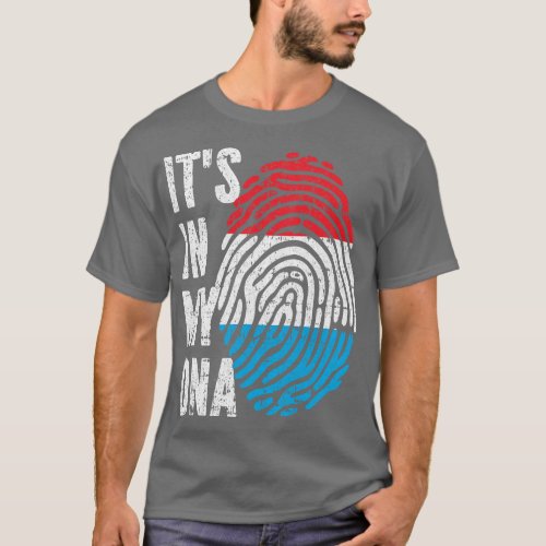 ITS IN MY DNA Luxembourg Flag Men Women Kids T_Shirt