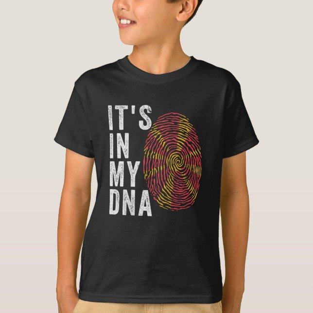 It's In My DNA - Macedonia Flag T-Shirt (Front)