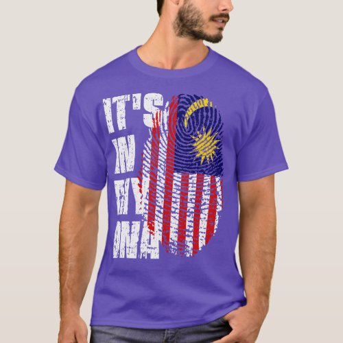 ITS IN MY DNA Malaysia Flag Boy Girl Gift T_Shirt