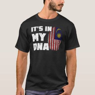It's In My DNA Malaysia Flag Fingerprint Men Women T-Shirt