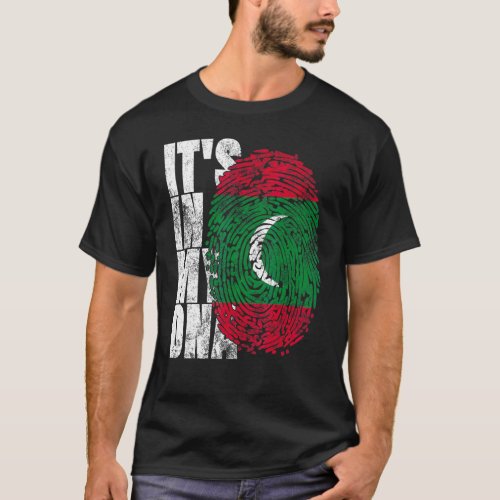 Its In My Dna Maldives Graphic For Men Women Mald T_Shirt