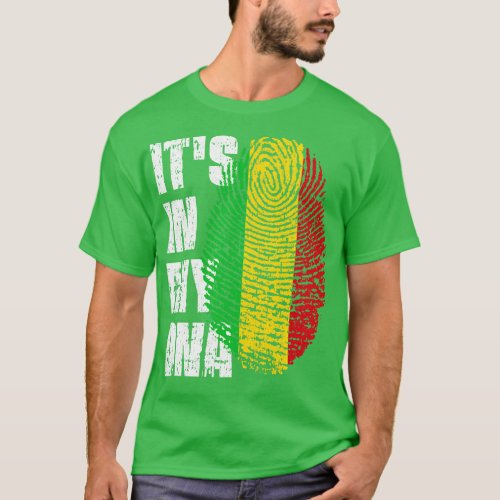 ITS IN MY DNA Mali Flag Boy Girl Gift T_Shirt