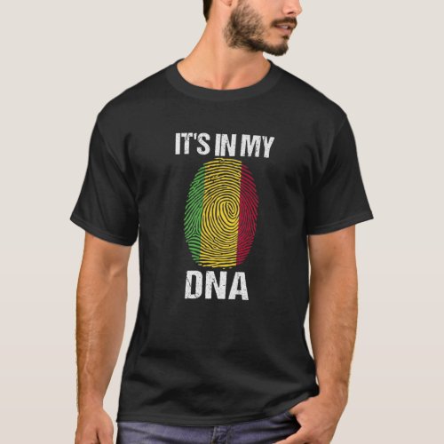 Its In My DNA Mali Flag Malian Gifts Black Histor T_Shirt
