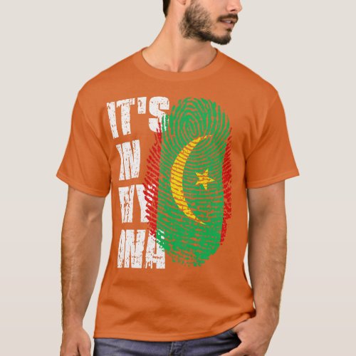 ITS IN MY DNA Mauritania Flag Boy Girl Gift T_Shirt