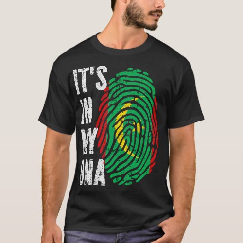 ITS IN MY DNA Mauritania Flag Men Women Kids T_Shirt