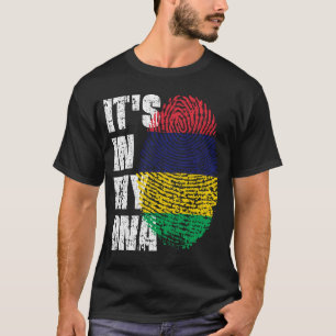 IT'S IN MY DNA Mauritius Flag Boy Girl Gift T-Shirt