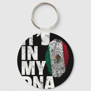 It's In My Dna Mexican Mexico Flag Cinco De Mayo G Keychain